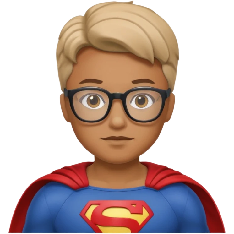 Glasses-Wearing super Heroe emoji
