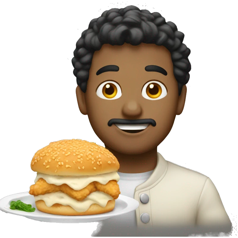 Alfredo with crispy chicken emoji