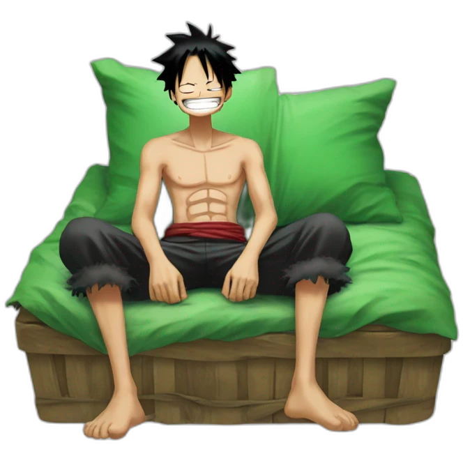 luffy qui dort sur zoro emoji