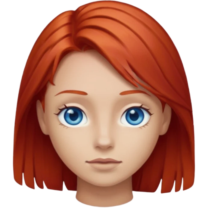 Pawg with red hair and blue eyes emoji