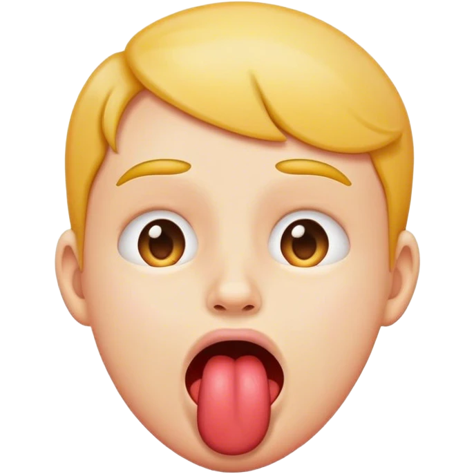 Choking face emoji with tongue out emoji