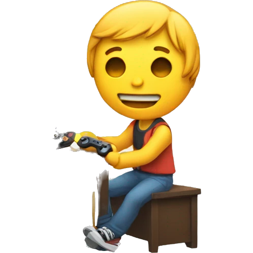 person playing videogame emoji
