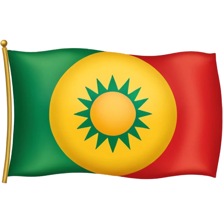 create a kurdishtan flag emoji. the shape of flag is like usual flag emojis alright emoji