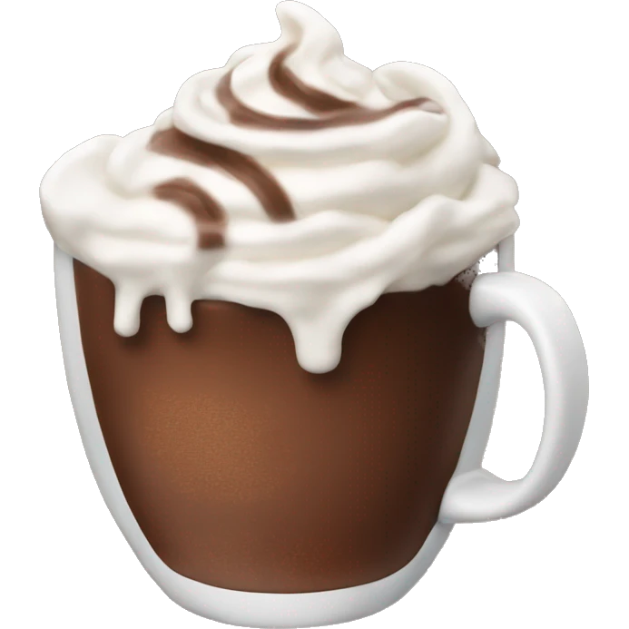A hot chocolate with whipped cream  emoji