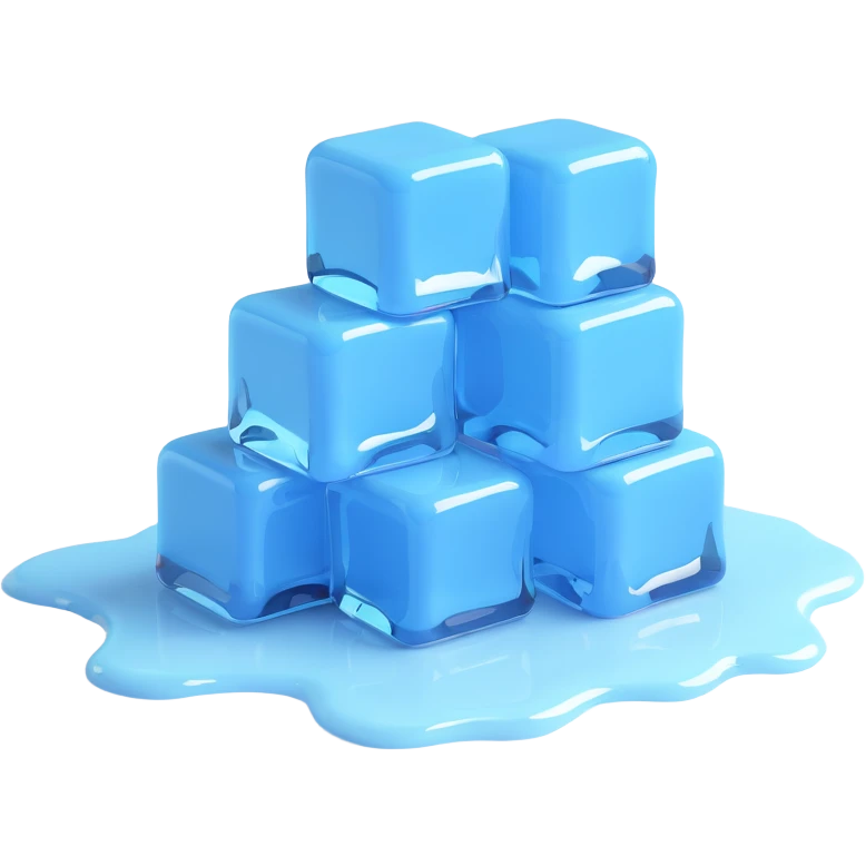 melting ice cubes emoji