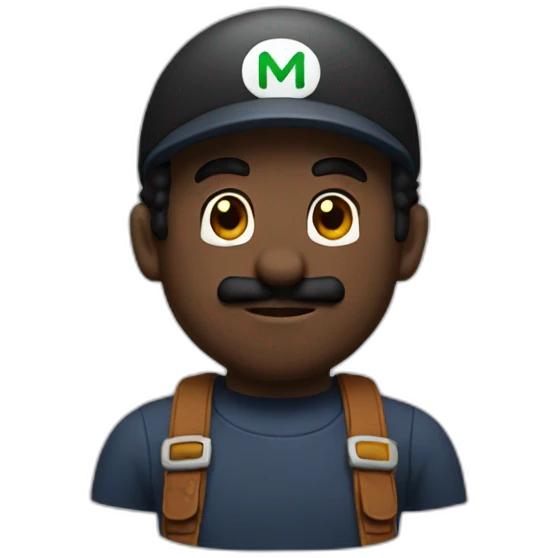 black mario emoji