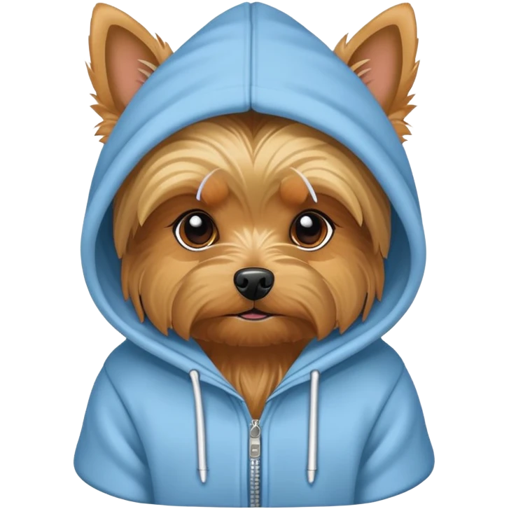 yorkshire terrier wearing a hoodie  emoji