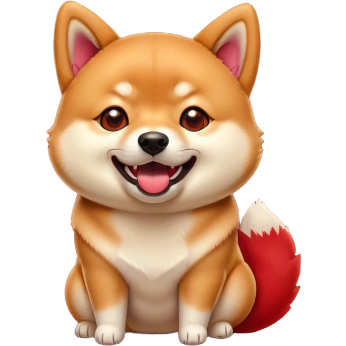 Cinematic Comical Shiba Inu Portrait Emoji, Head tilted dramatically with an exaggeratedly amused or surprised expression, featuring a striking red fur with a creamy underbelly, wide, expressive brown eyes filled with exaggerated disbelief, Simplified yet hilariously expressive features, highly detailed, glowing with a slightly sassy glow, high shine, dramatic yet playful, stylized with an air of cheeky defiance, bright and endearing, soft glowing outline, capturing the essence of a spirited and over-the-top companion, so meme-worthy it feels like it could side-eye its way into internet fame instantly! emoji