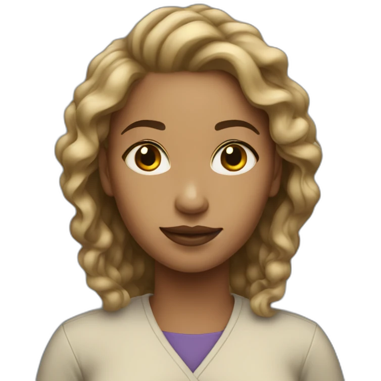 Light skin women with loks emoji