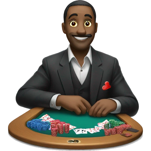 The rizzler playing poker emoji