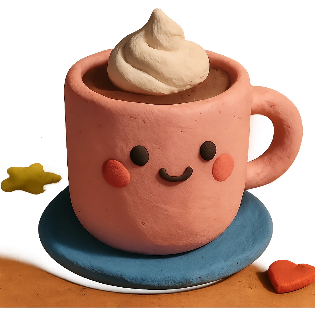 a pink mocha, cute and inviting emoji