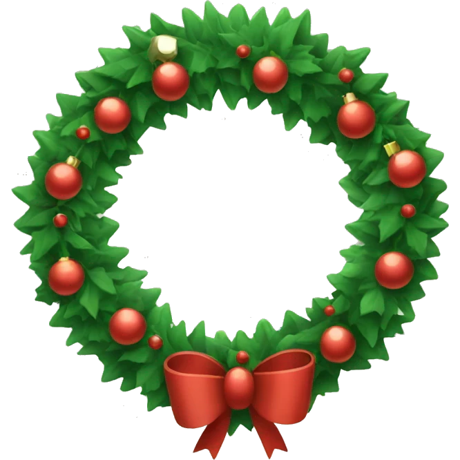 Christmas wreath emoji