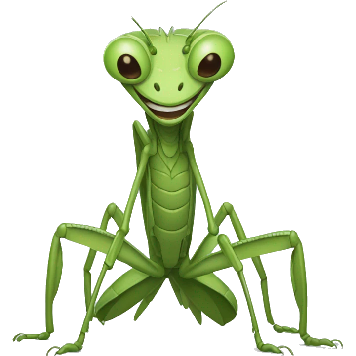 Mantis animada sonriendo emoji