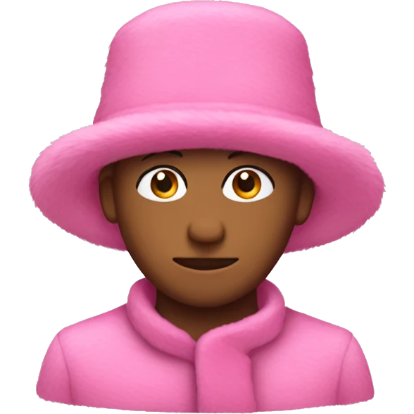 only pink fur hat without head emoji