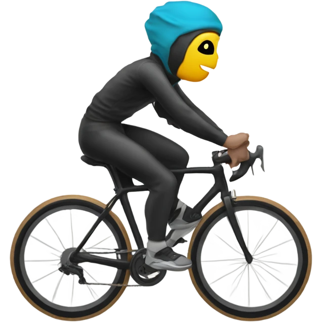 cycliste avec une cagoule tête de mort emoji