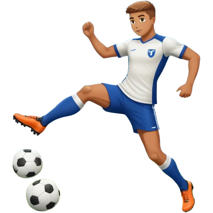 soccer player kicking ball emoji