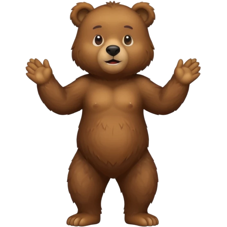 Un oso parado en 2 patas emoji