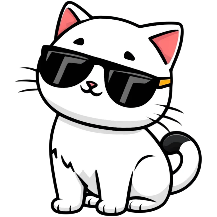 Cat with sunglasses emoji