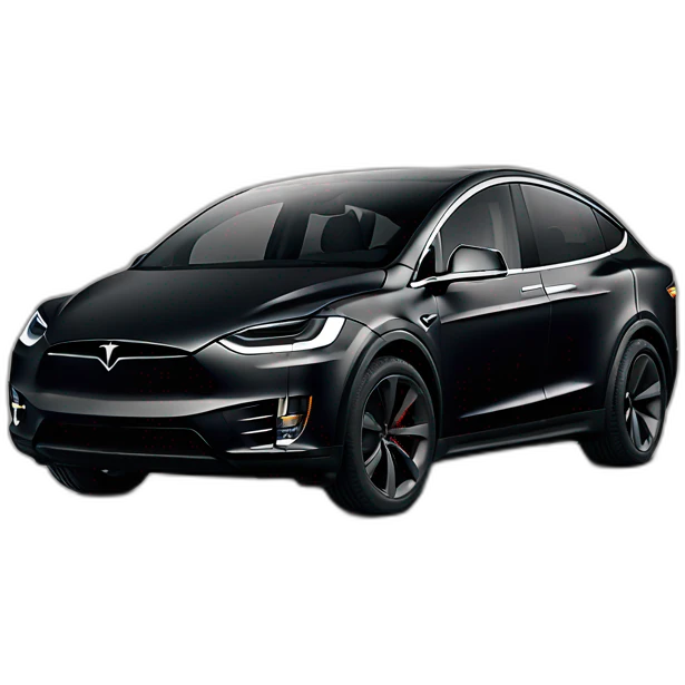 Tesla model x black emoji