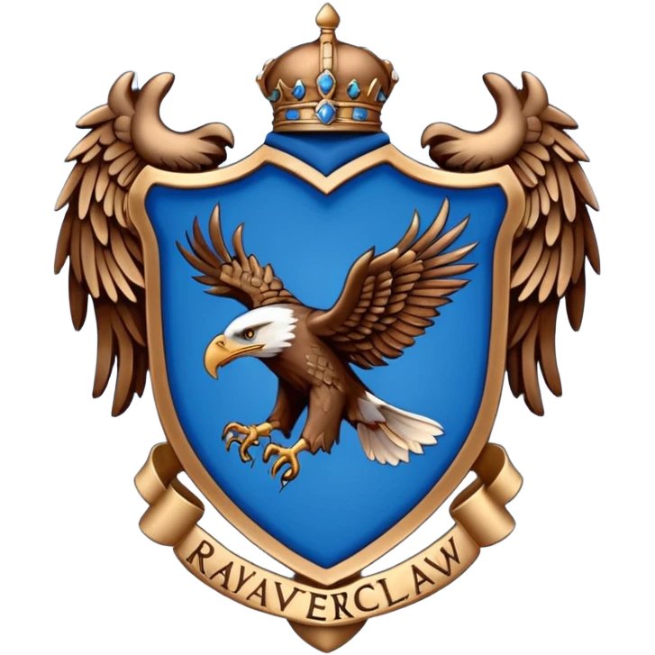 Hogwarts Ravenclaw crest Eagle emoji