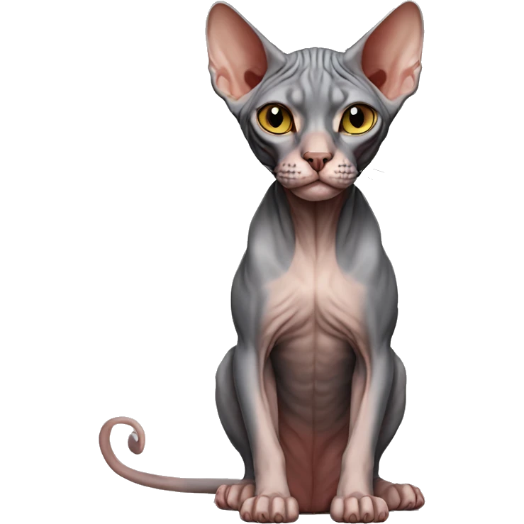 Don Sphynx cat full body emoji