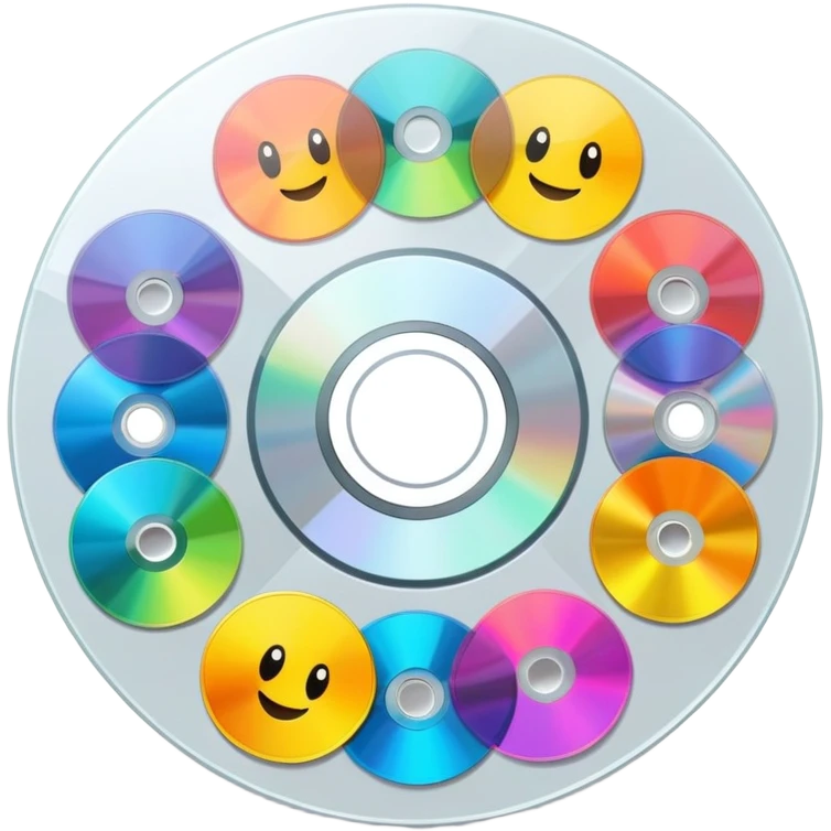 Mix Cd disc with stickers emoji