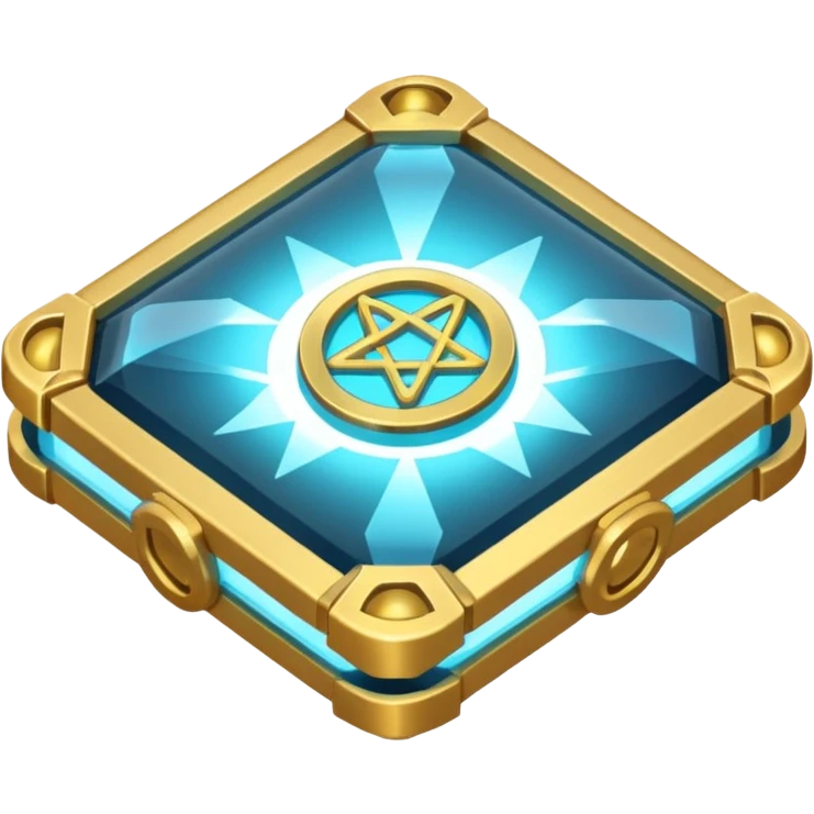 Isometric view of a magic amulet laying on the ground emoji