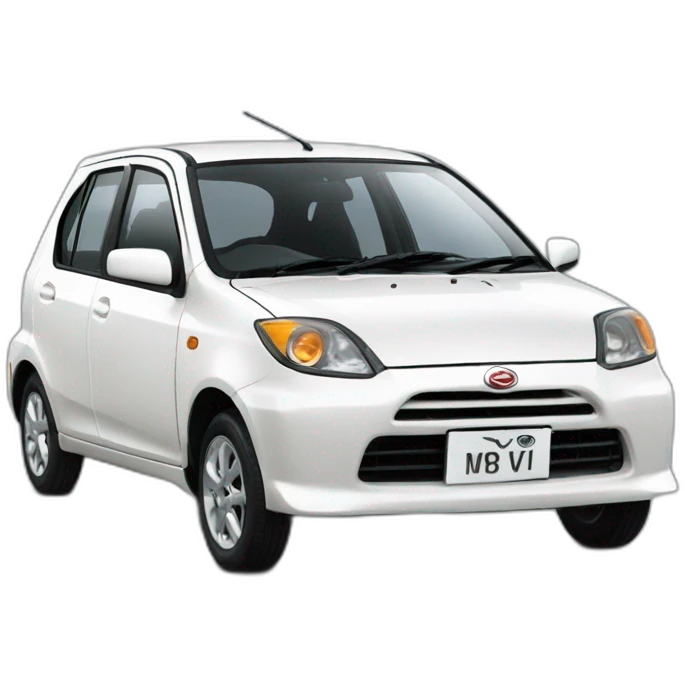 daihatsu white Perodua Myvi emoji