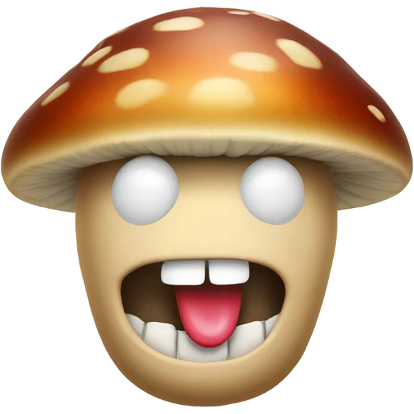 mushroom in mans mouth emoji