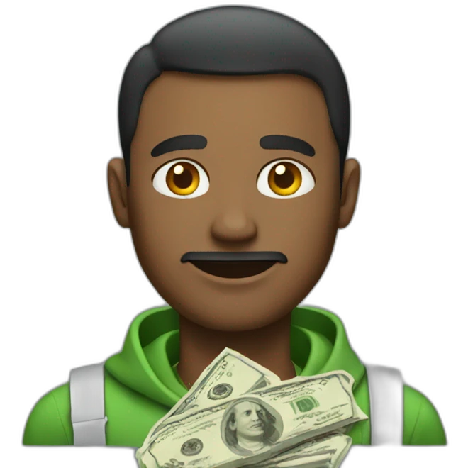 Man with money emoji