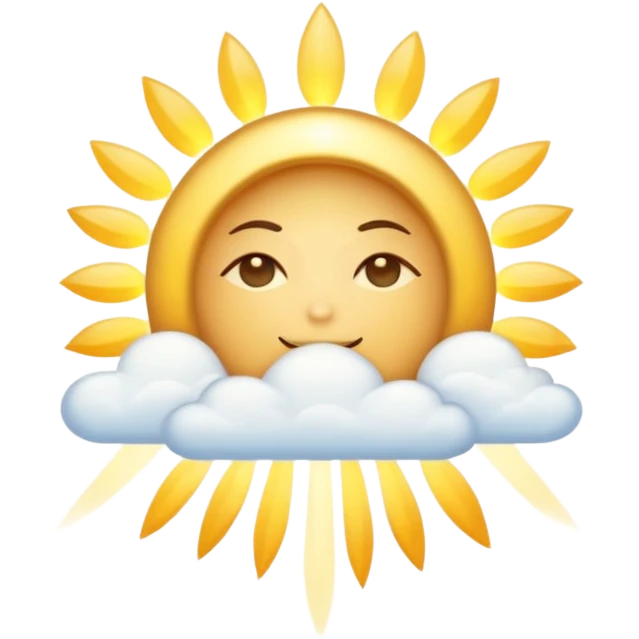 "Create a warm emoji representing morning spiritual awakening. Golden sunrise rays, soft light beams, peaceful clouds, or spiritual symbols like crosses, crescents, or light. No human figures - focus on light, warmth, and divine energy." emoji