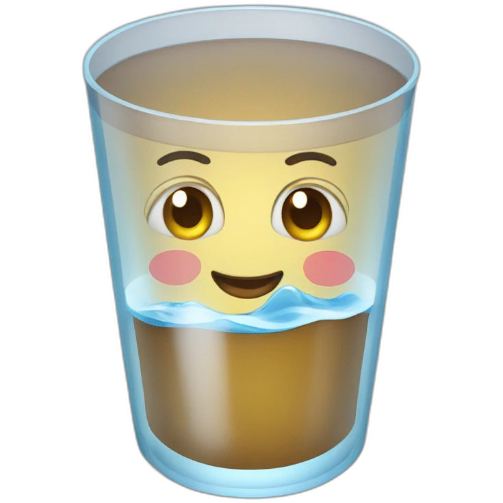 half full cup of water emoji