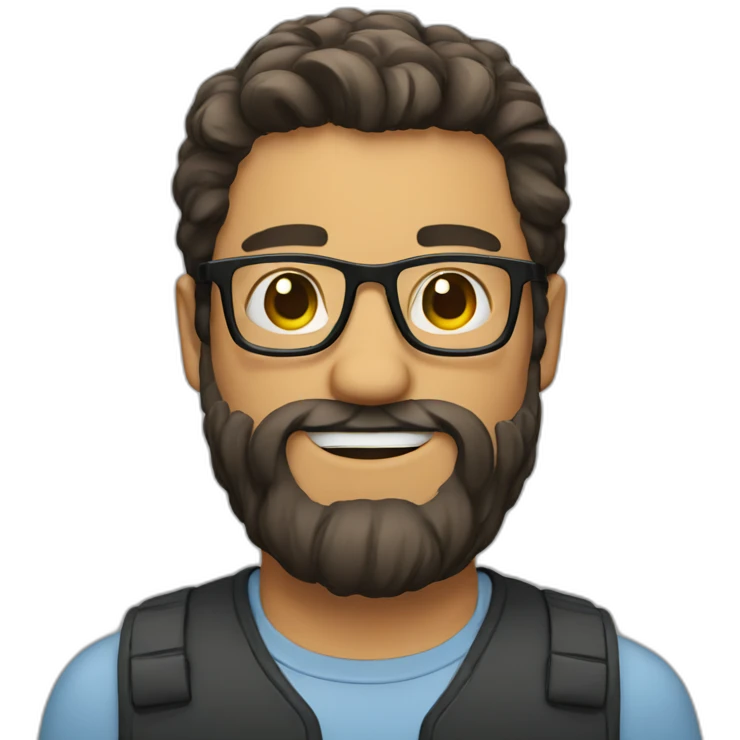 man with glasses and beard emoji