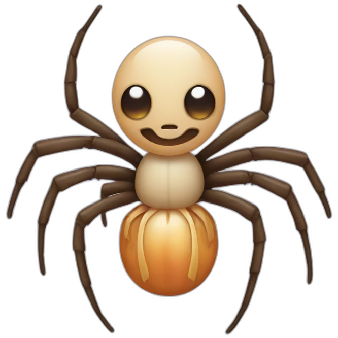 Spider with a human body emoji