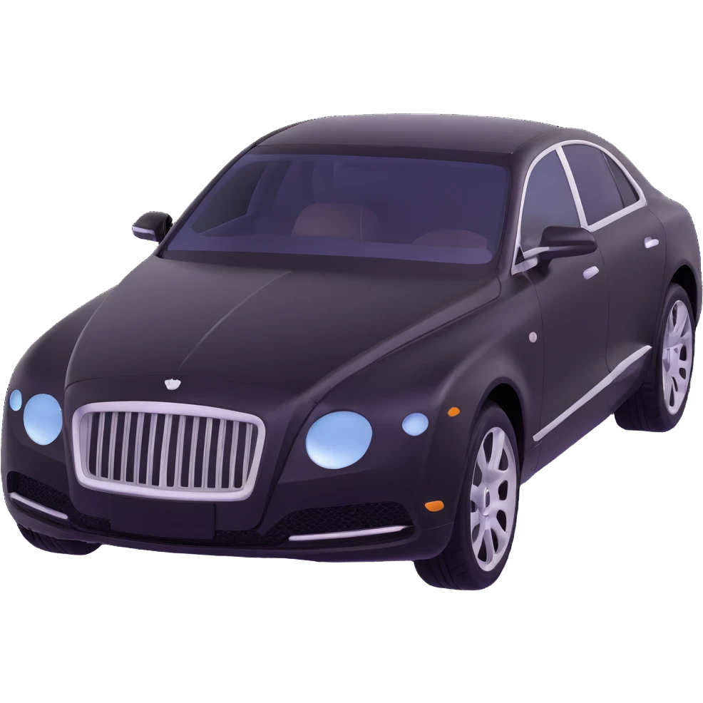 Show the transparent film clearly outside and above the luxury car, as if it is about to be placed, elegant 3D look emoji