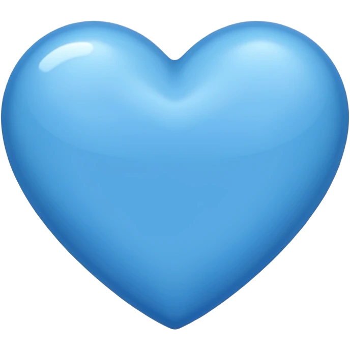 blue heart with a glossy finish emoji