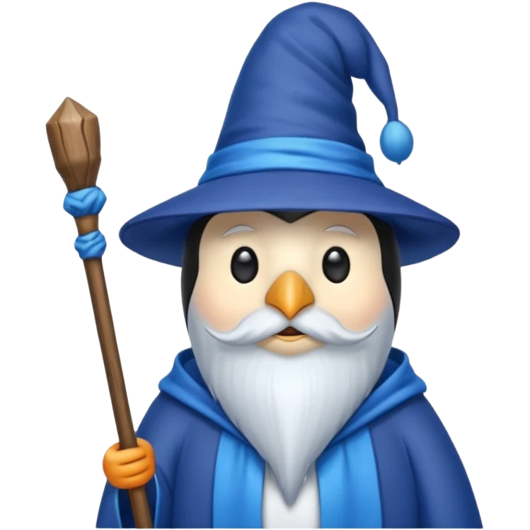 Penguin Wizard emoji