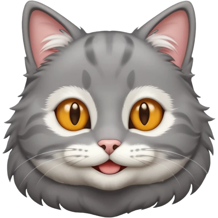 gray cat smile emoji