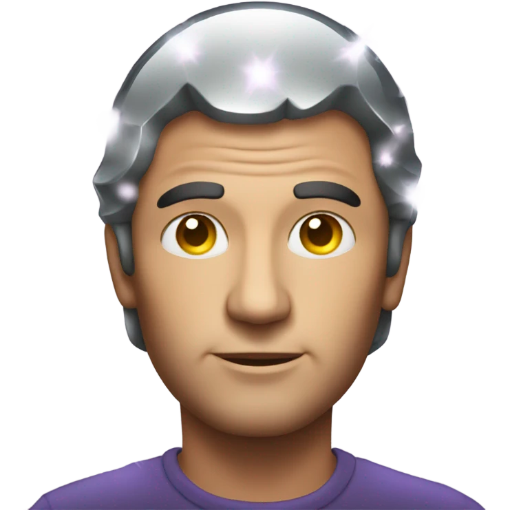 Man with disco head emoji