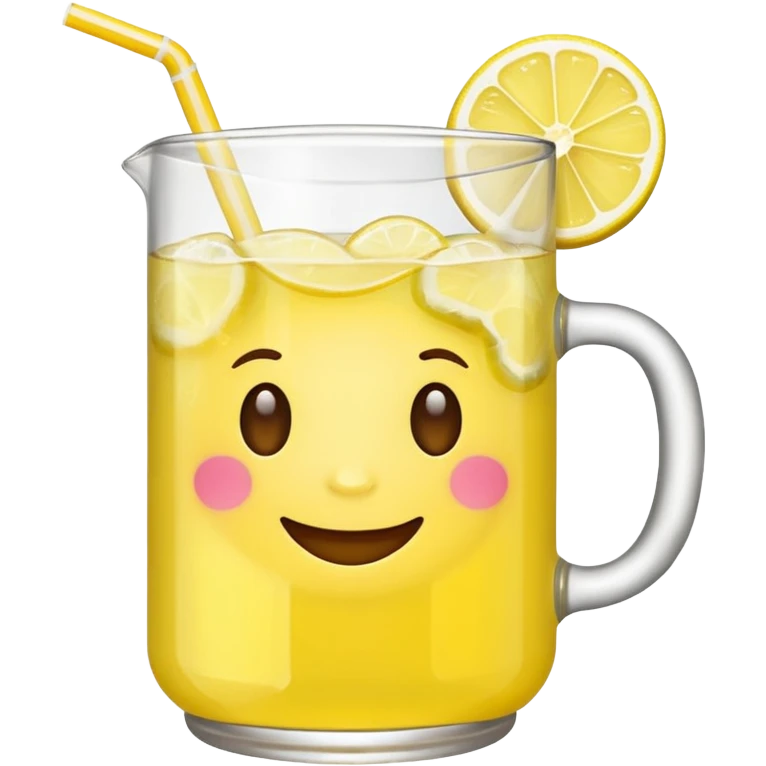 Emoji drinking lemonade emoji