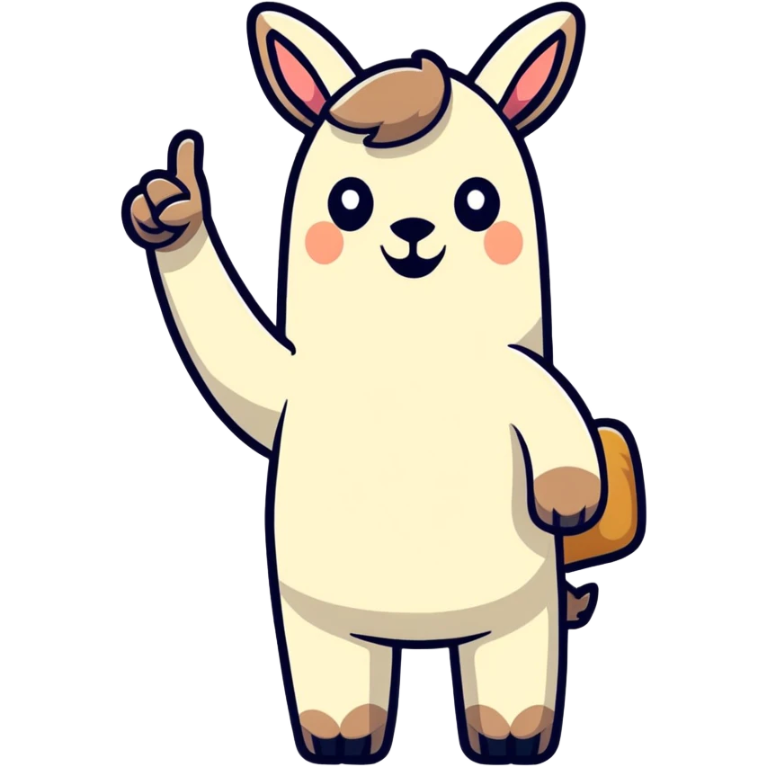 Thumbs up llama emoji