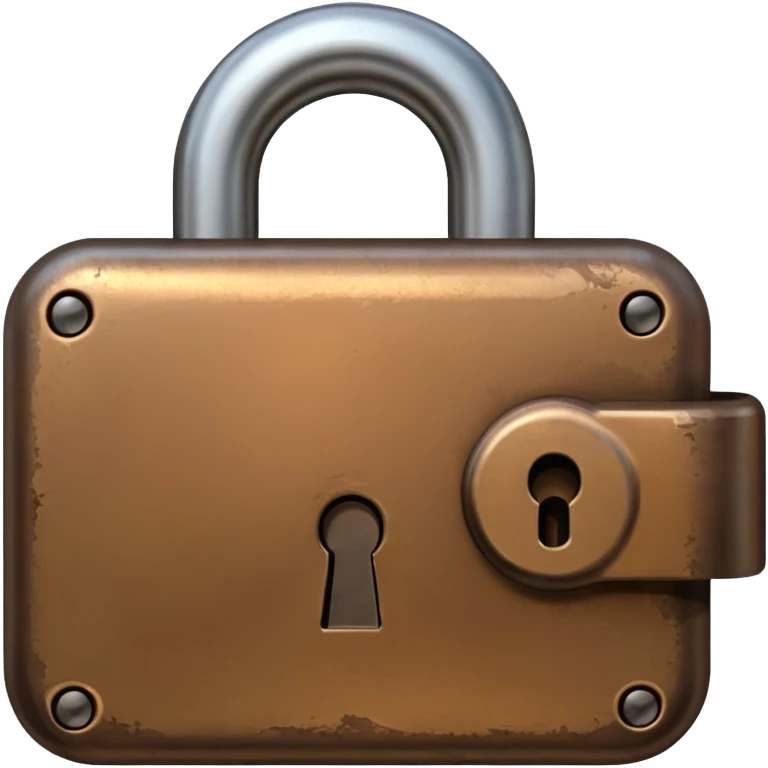 Lock with a brown emoji
