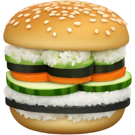Sushi burger with rice buns emoji