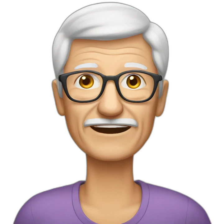 Pensioner-no glasses emoji