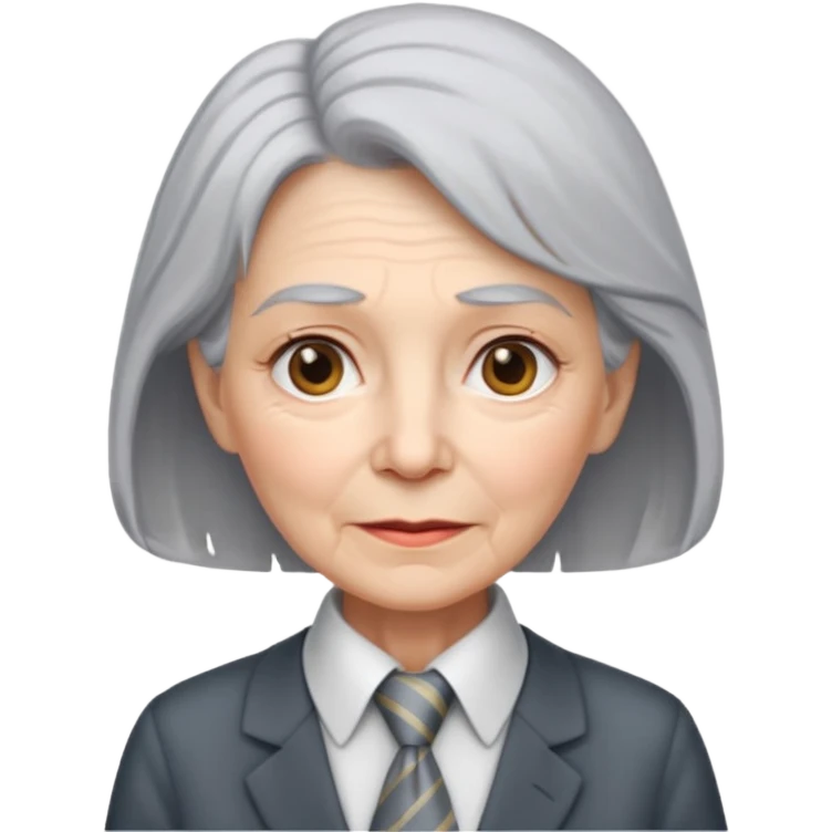 old woman with Necktie emoji