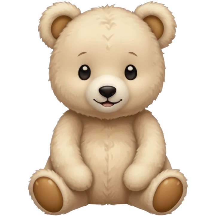 White boho aesthetic teddy sticker emoji