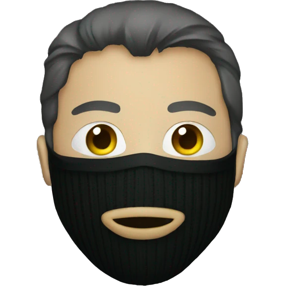 anonymous mask with black sweater emoji