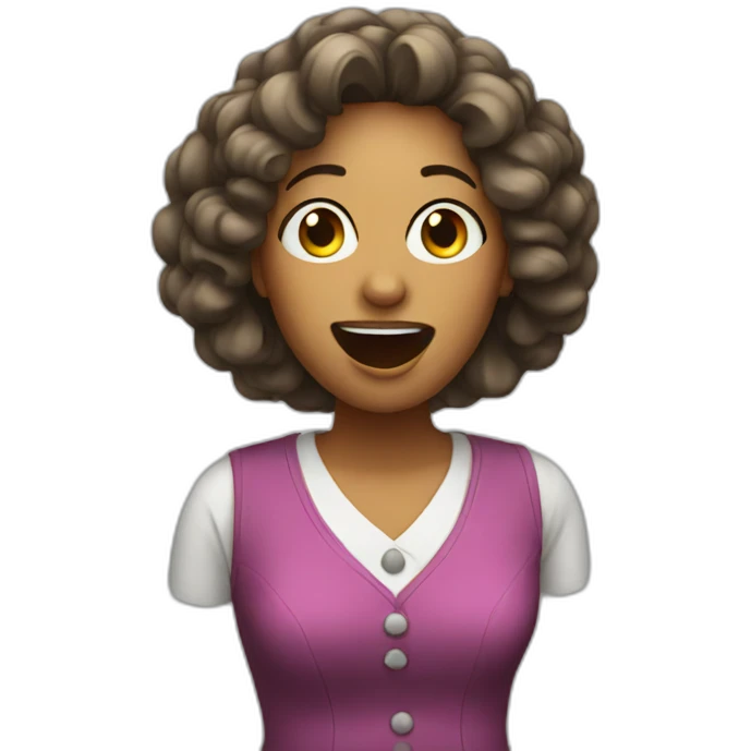 Singing woman emoji