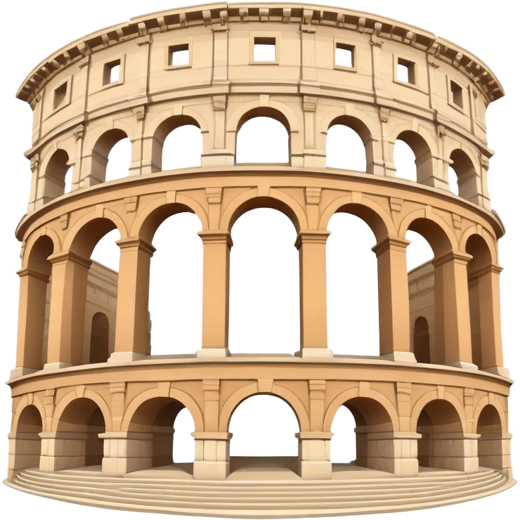 Realistic Pula Arena Landmark Emoji, featuring the grand Roman amphitheater with its large stone arches and well-preserved outer walls. emoji