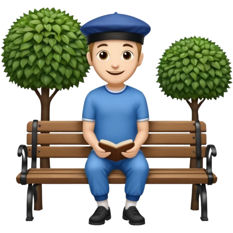 mensch on a bench emoji